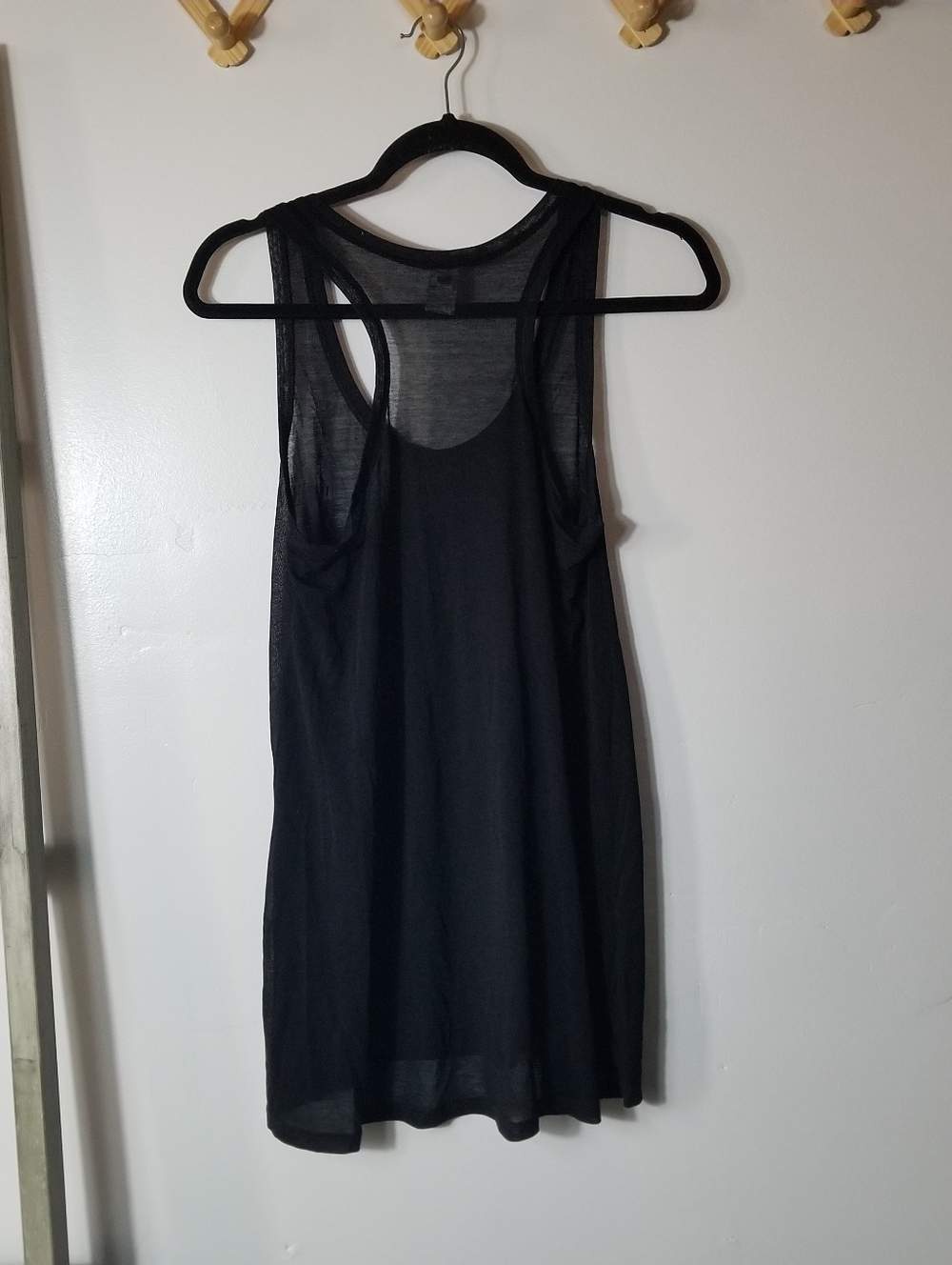 AZUR WOMEN'S BLACK SHEER TANK TOP SIZE LARGE - Picture 2 of 9